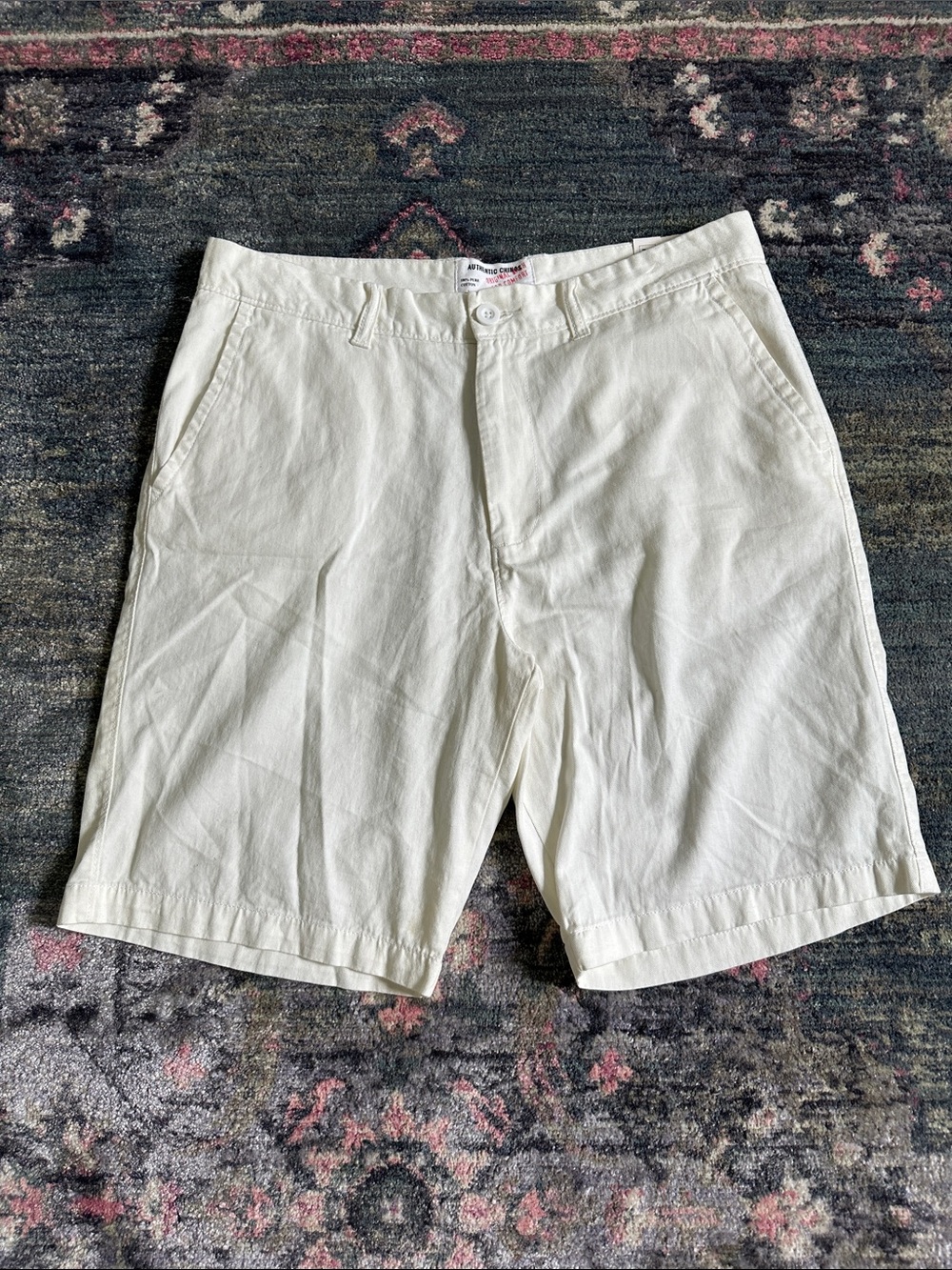 NWT Men's Off White 100% Cotton Authentic Chink Shorts – Classic Casual Style 34